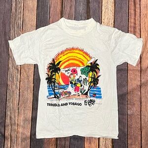 Vintage Trinidad and Tobago Travel Tourism Single Stitch 80s Crewneck Tshirt